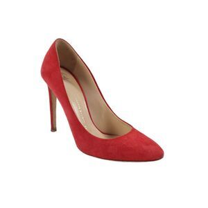 Giuseppe Zanotti Design Suede Pointed Toe Heels Red Size 38.5 8.5